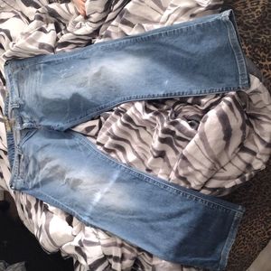 GUESS cropped cigarette jeans